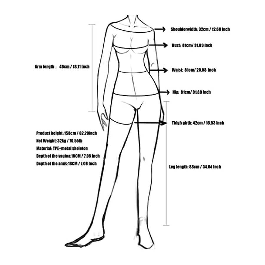 Sex Doll Full Size Realistic Silicone Male Female Life Size Sex Doll for Men Lifesize Real Adult Torso Sex Doll Life Size TPE Se