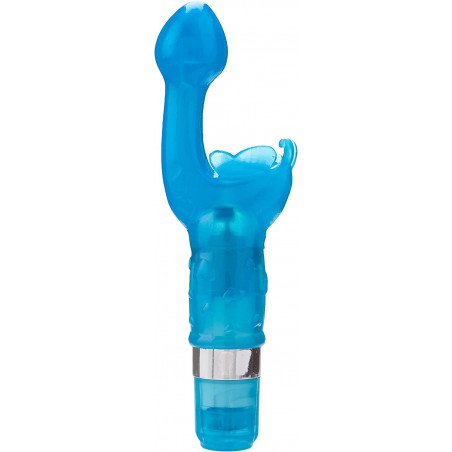  Platinum Edition Waterproof 9-Function 2-in-1 Butterfly Kiss Vibrator for G-spot and Clitoral Massager - Purple