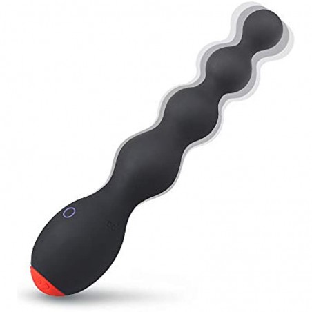  Anal Bead 12 Modes Vibrating Butt Plug Rechargeable Prostate Massager Vibrator for Men Women