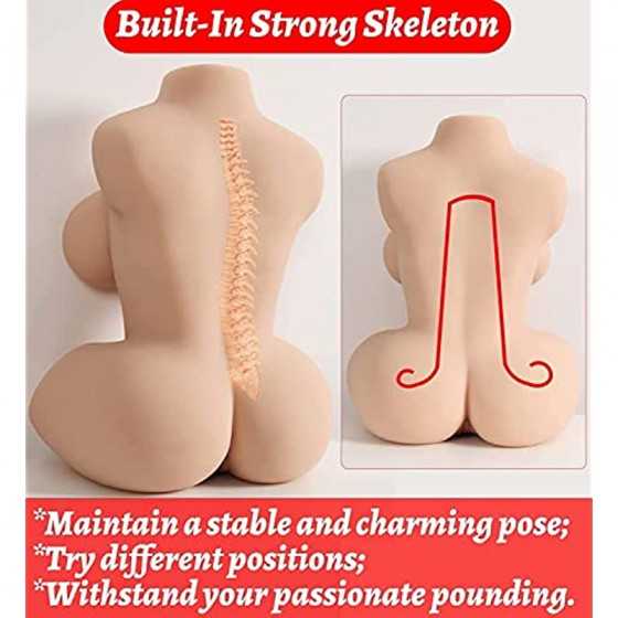 TPE Silicone Doll Men's Masturbator Sex Doll Toy S Shape Shape Silicone Doll Lifelike Sex Doll for Men Available in US(5.1ft 92.