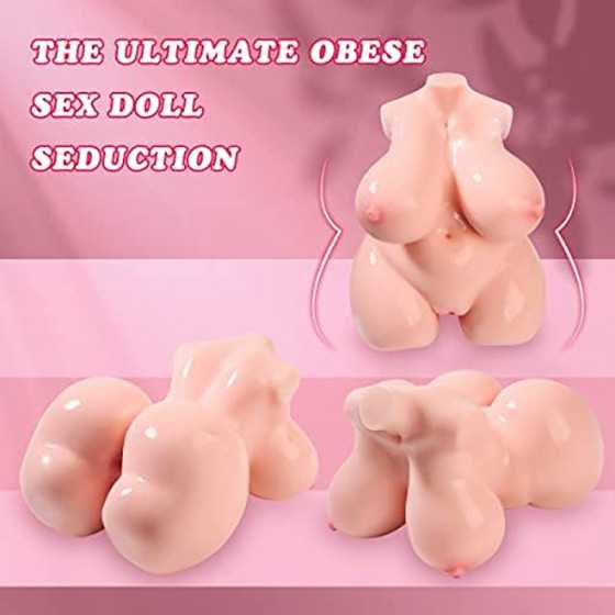 Zonbik 9.4lb Lifelike Fat Adult Sex Doll Male Masturbator, 3 in 1 Female Love Doll 3D Realistic Torso Sex Dolls with Pussy Ass B