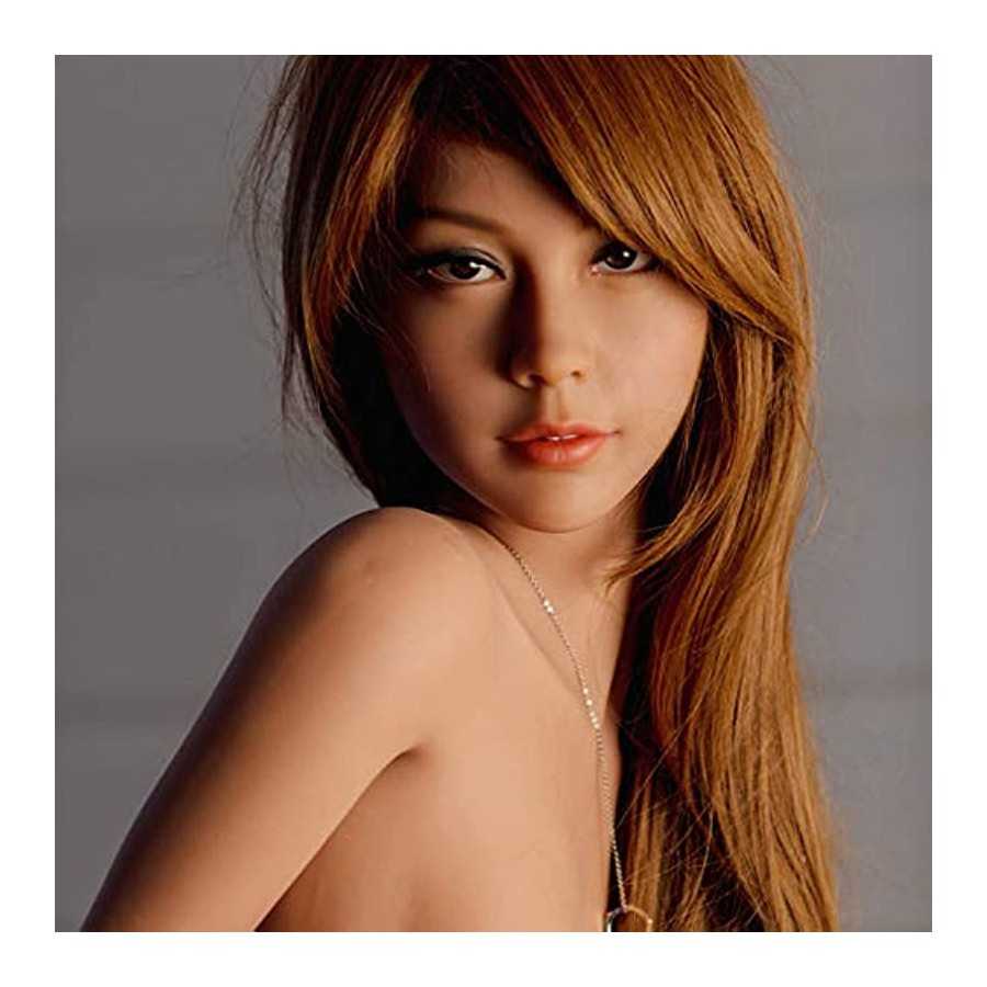 Brown Male Sex Doll Head with Realistic Face Love Doll Men Sex Dolls for Men Tight Oral for Female Masturbation Unisex Masturbat
