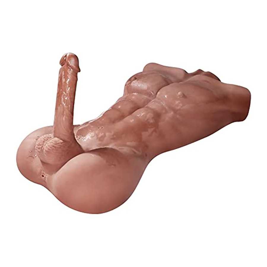 FST Male Exterior Shape Sex Doll with 7 Inch Erection Penis and 3D Realistic Muscle Design Love Doll for Women with Insertable A