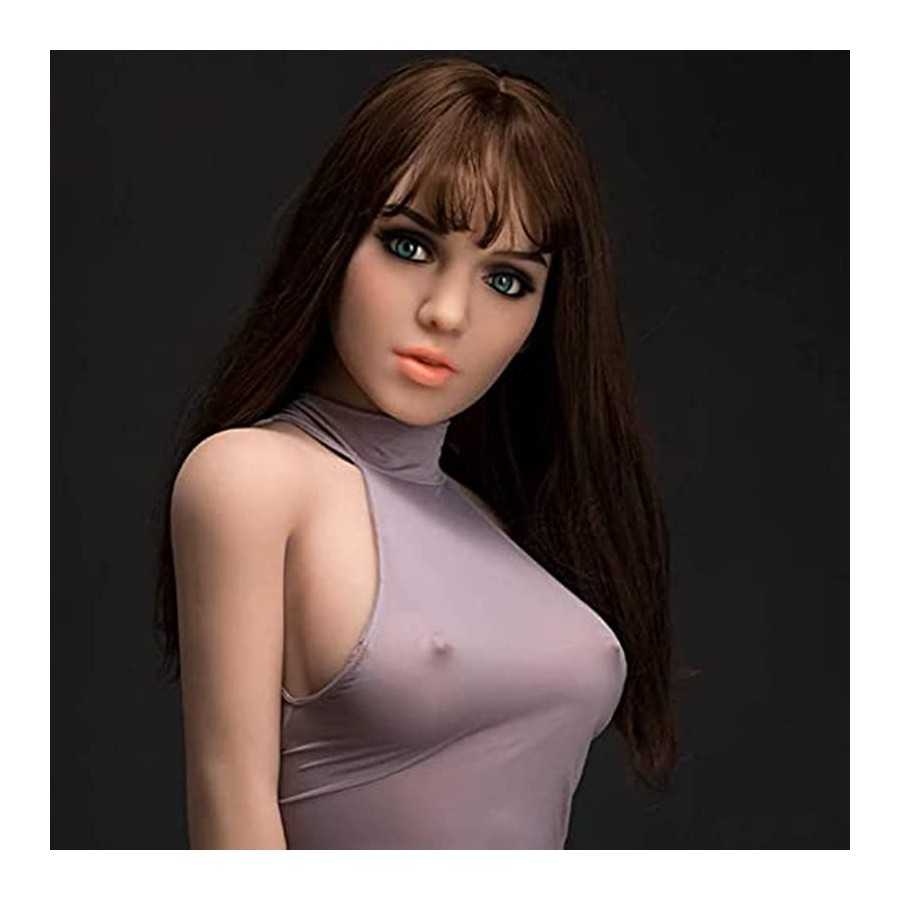 Sex Doll Head with Realistic Mouth with 3D Realistic Textured for Oral Sex,Wheat Skin,7lb Lifelike Male Masturbators Adult Sex T