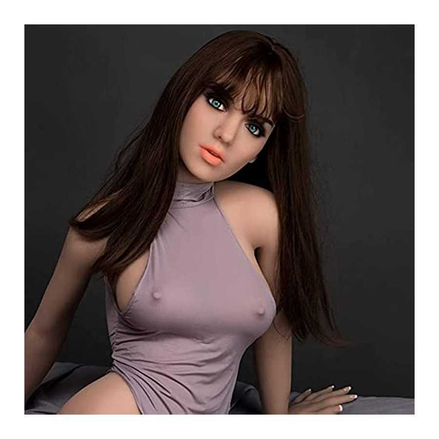 Sex Doll Head with Realistic Mouth with 3D Realistic Textured for Oral Sex,Wheat Skin,7lb Lifelike Male Masturbators Adult Sex T