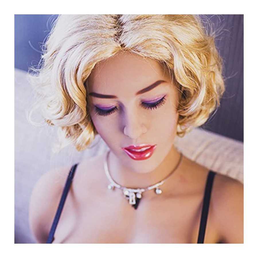 Sex Doll Head Male Masturbator Silicone Love Doll Masturbator with Realistic Women Face Lifelike Face Male Sex Toys for Men Mast