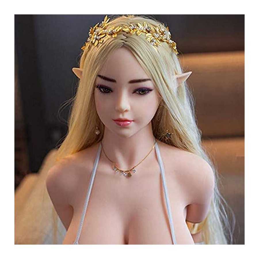 Male Masturbators for Realistic Life Size Sex Doll Head with Beauty Face & Deep Oral Sex Torso Male Stroker Sex Toy Mens Masturb