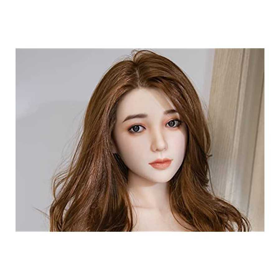 HANIDOLL H2847 Female TPE Silicone Head Figure Sculpt,Beuty Charming Girl Doll Head,M16 Stud Fixed Connection