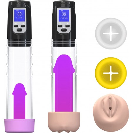 Electric Penis Pump Vacuum 12inch, PenisPump for Men Vacuum Suction Erection and Penis Enlargement with LCD Display, Male Masturbators Adult Sex Toys for Men's Pumps & enlargers Bigger and Stronger