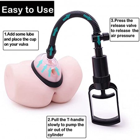 Pump Sexual Enhancers Sex Toys for Women, Manual Vagina Pump Clit Pump for Intense Stimulation, Adult Toys Clitoral Stimulator to Increases Sensation and Enhances Sexual Pleasure Tools for Women