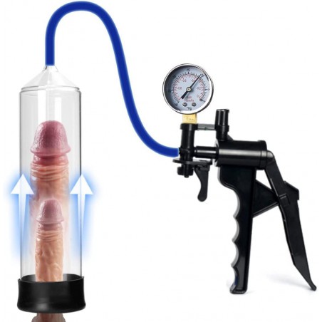 Manual Penis Pump for Men,Vacuum Penis Enlargement Pump Male Masturbators with Pistol Grip,Air Pump Adult Sex Toys Pressure Gauge for Penis Bigger,Harder,Stronger & Longer