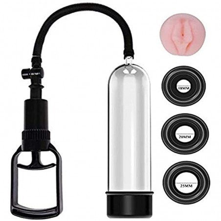 Vacuum Penis Pump, Manual Penis Enlarger for Male Erection & Enhancement, Sex Toys for Men,Penis Massage & Stimulation Device with Male Stroker