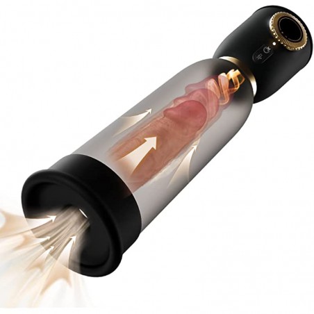 Electric Penis Vacuum Pump with 5 Suction Intensities, TIVINO 6 Training Modes Rechargeable Automatic High-Vacuum Penis Enlargement Extend Pump, Penis Enlarge Air Pressure Device