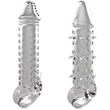 Silicone Penis Sleeves Reusable Cock Enlarger Penis Extender Prolong Erection Sex Toy for Men