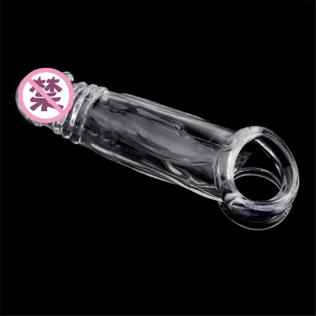 Sleeve Soft Silicone Penis Sleeve Extended Sleeve Delay Ejaculation Shaft Ring Erection Erotic Adult Sex Toy (Skin)
