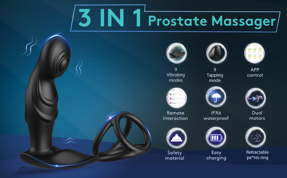 Prostate massager Remote Interaction Retractable Anal vibrator