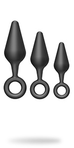 Anal Plug Training Set with Safe Pull Ring
