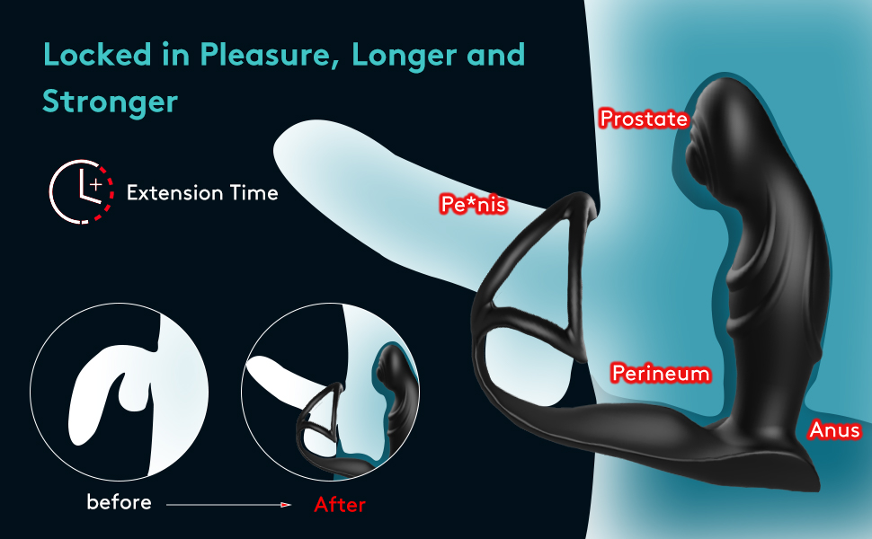 Prostate Perineum Anus Anal vibrator ring Extension time