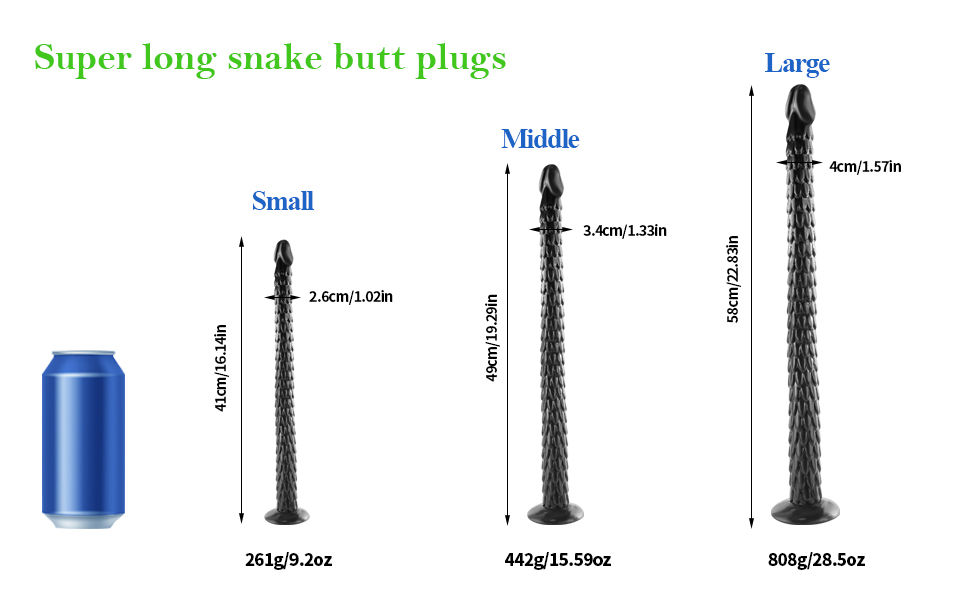 Super long snake butt plugs dildo for women men