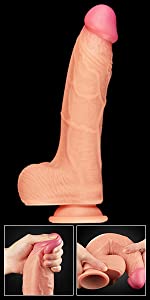 10 Inch Dual Density Silicone An-al Dildo