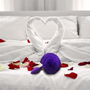 pure love silicone bunny tail butt plug adult sex toy anal toys faux fur anus cosplay role play