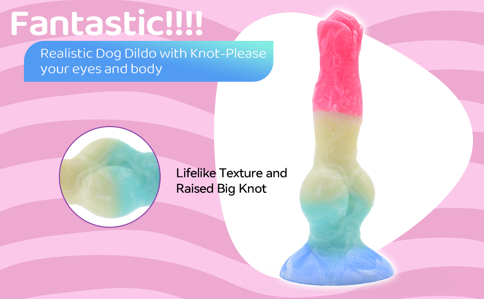 8.26 inch realistic dog dildo with knot