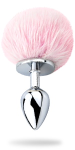 Pink Rabbit Tail Anal Plug