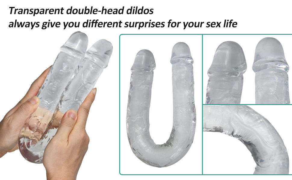 Transparent double-head dildos  always give you double surprises for your sex life
