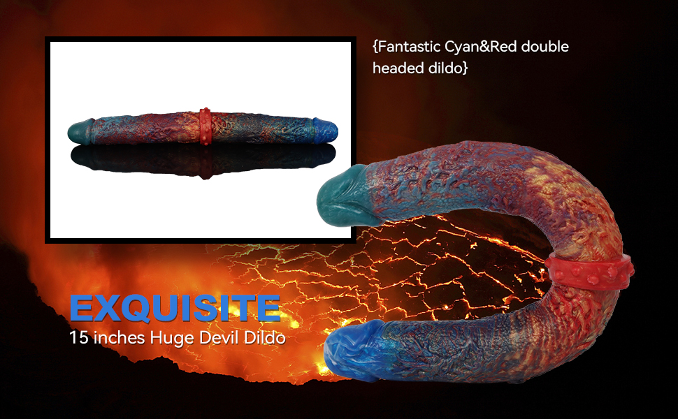 Exquisite 15 inch huge devil dildo