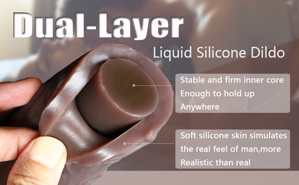 Dual layer liquid silicon dildo