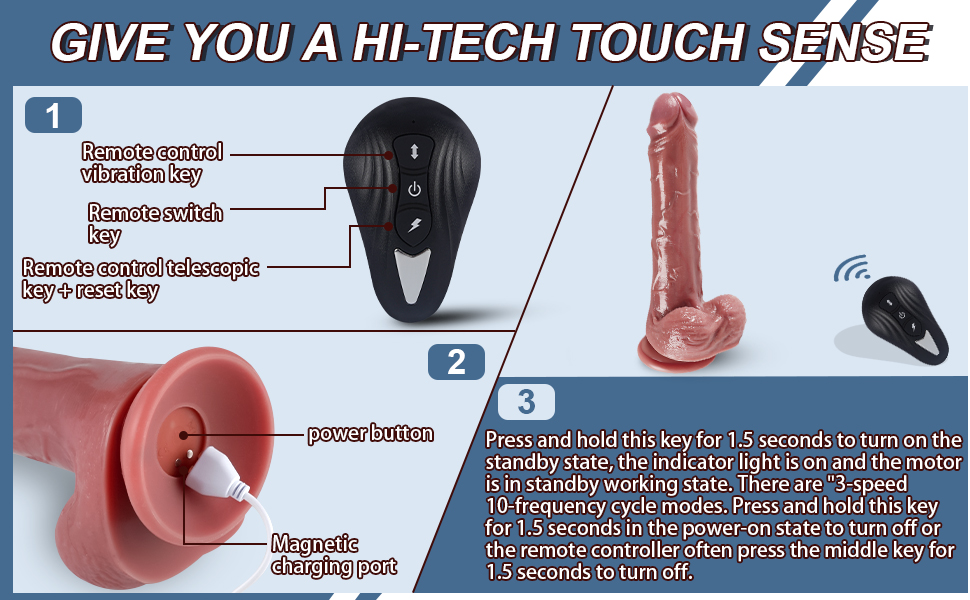 Vibrating dildo with remote control