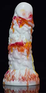 Multi colored realistic dildo