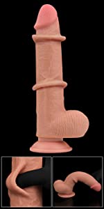9‘’  realistic sliding skin soft dildo Adult Sex Toy for deepthroat training