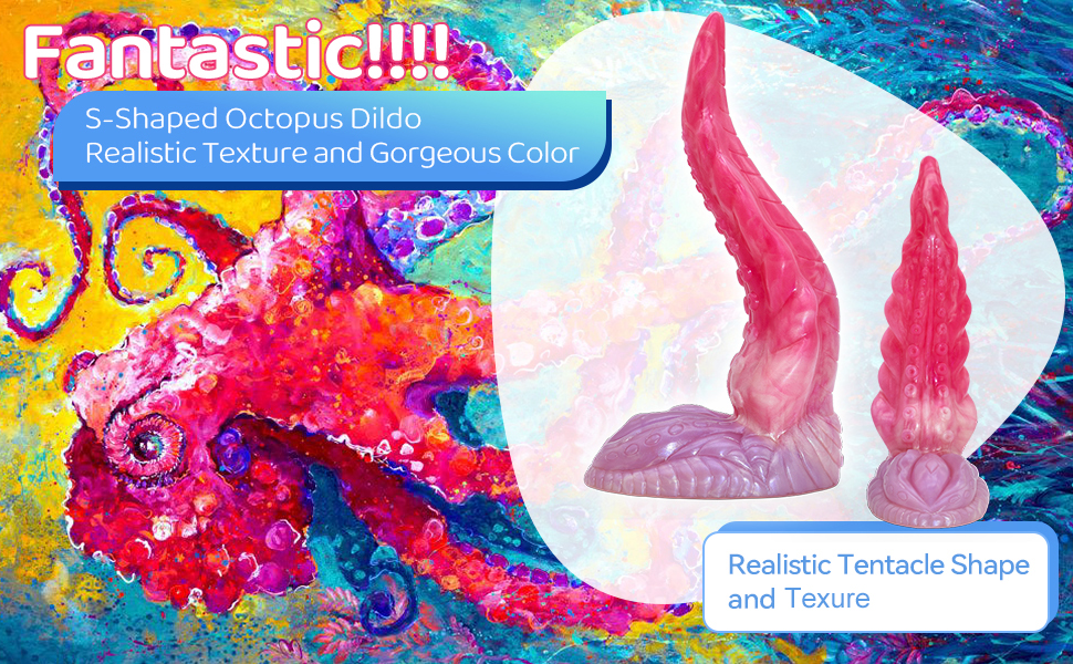 9.25 inches realistic tentacle dildo