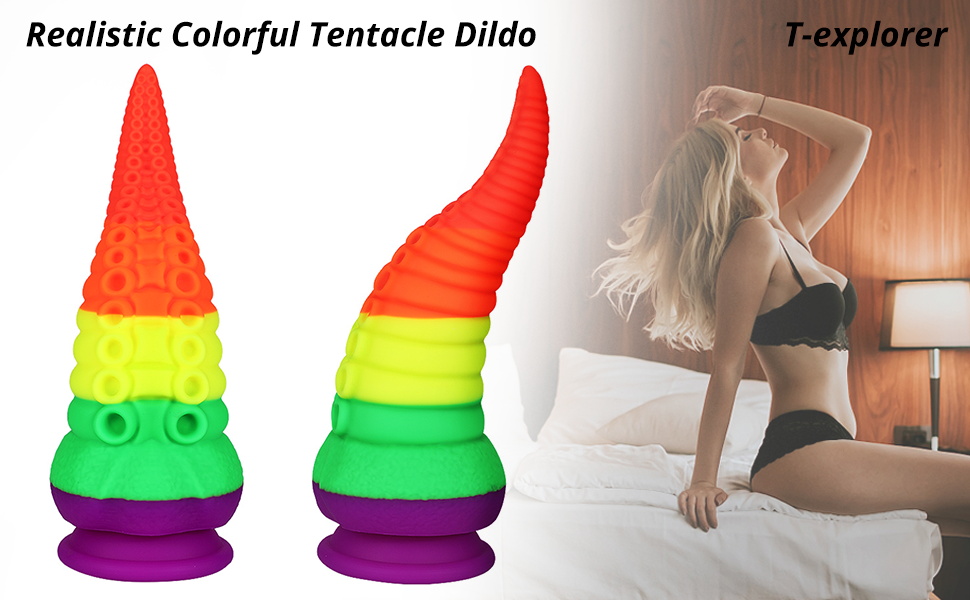 Realistic Colorful Tentacle Dildo