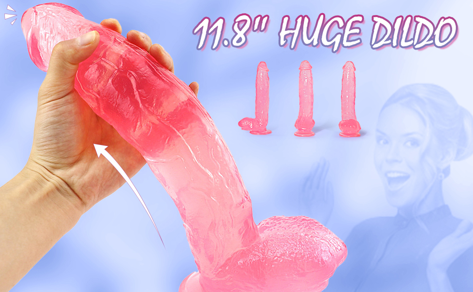 Pink huge dildo