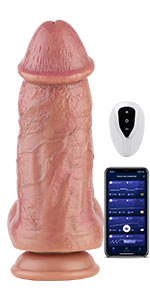 APP & REMOTE CONTROL VIBRATING BIG REALISTIC DILDO