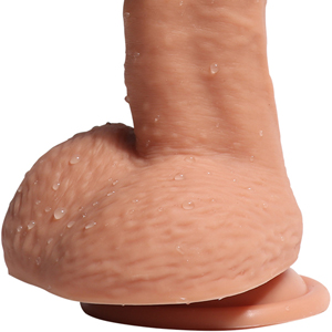 Hyper Realistic Dildo Dual Layered Liquid Silicone Bendable Sex Toy with Suction Cup 8 Inches