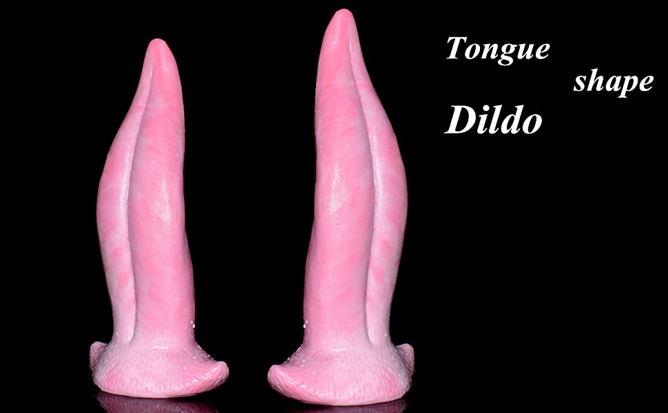 Tongue shape dildo
