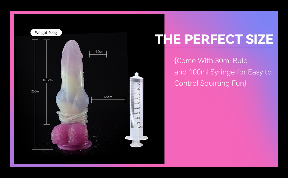 Perfect size, 30ml suction ball and 100ml needle tubing