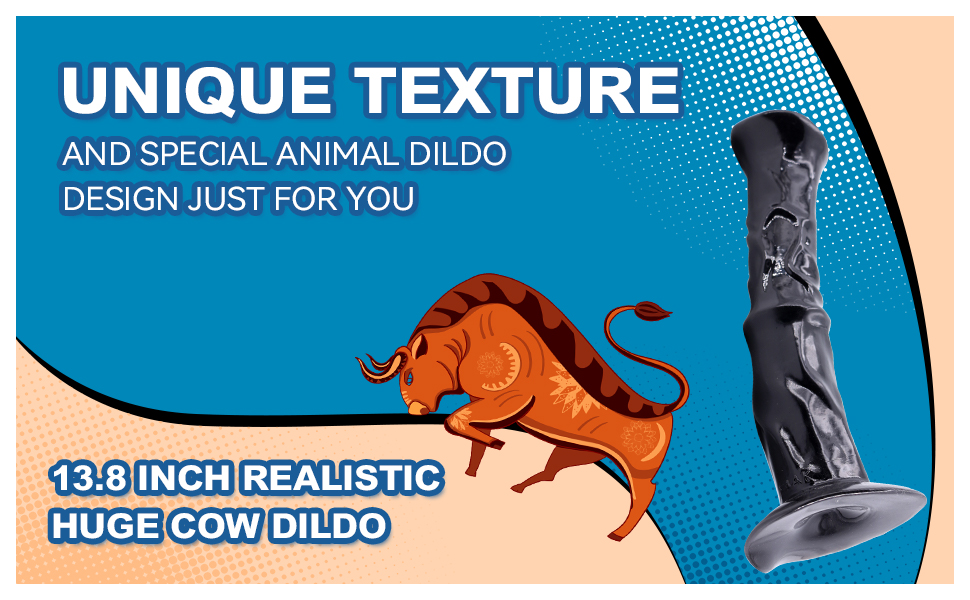13.8 inch realistic cow dildo