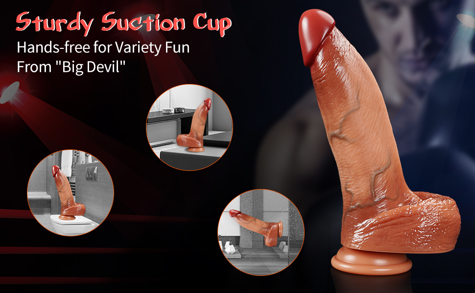 Powerful suction cup realistic dildo