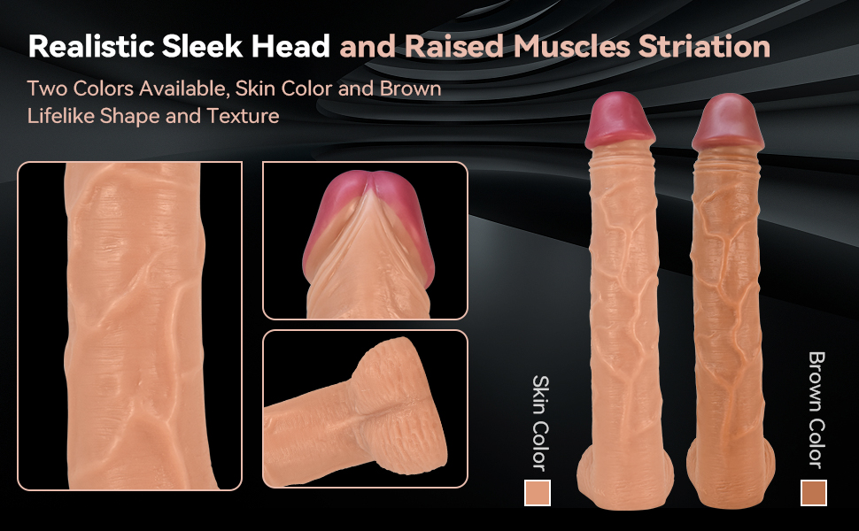 Realistic sleek head and raised muscles striation