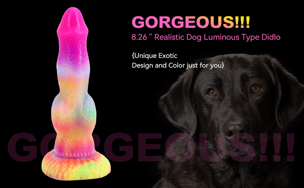 8.26 inches Gorgeous Dog Luminous Dildo