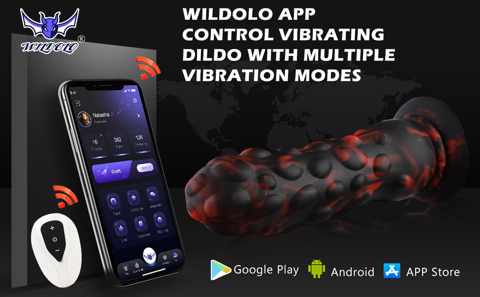 app and remote control vibrating dildo