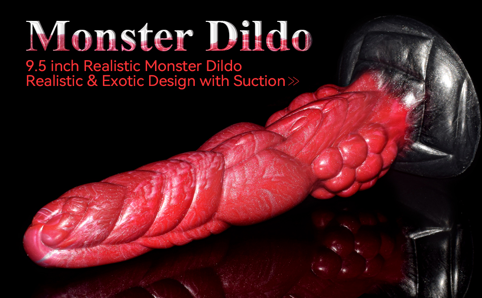 9.5 inches realistic monster dildo