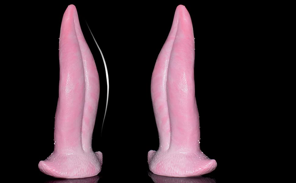 Tongue shape dildo