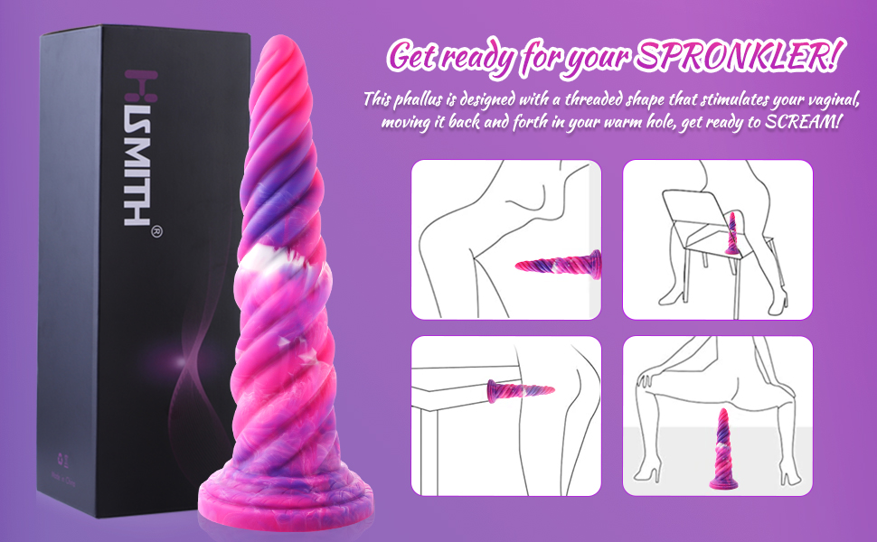 This realistic dildo has a powerful suction cup