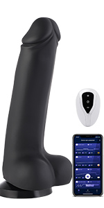APP &amp;amp;amp; REMOTE CONTROL VIBRATING LARGE REALISTIC DILDO