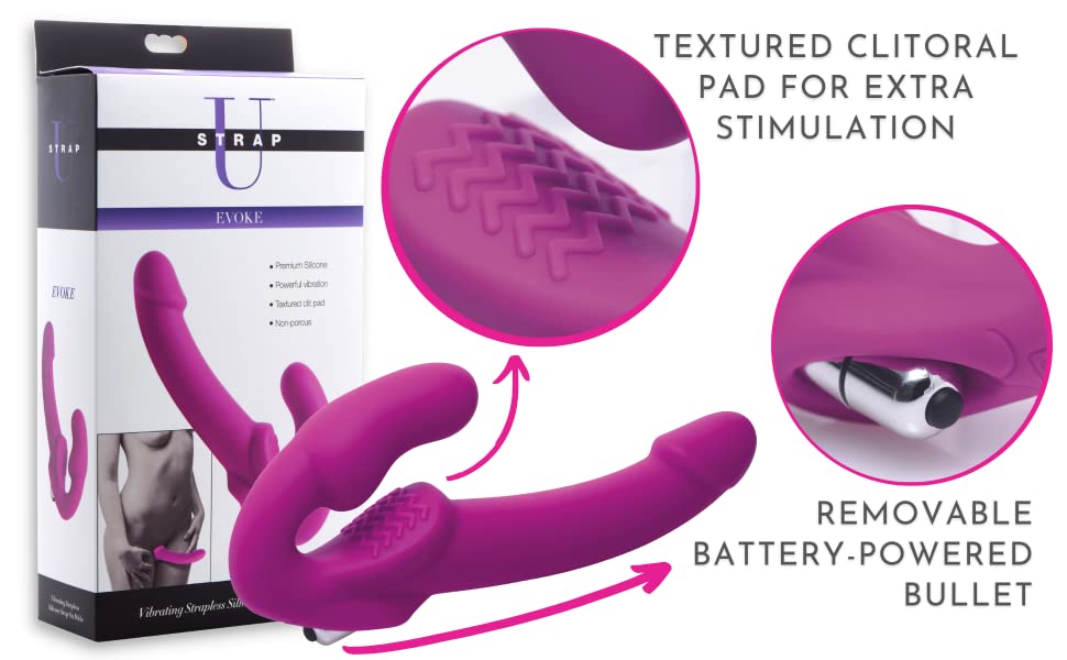 textured clitoral pad clit stimulator removable vibrating bullet silicone body safe strapU strap on
